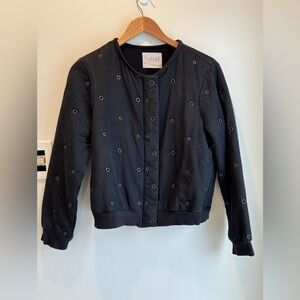 VELVET BY GRAHAM AND SPENCER Viviette Grommet Bomber Jacket Size Small